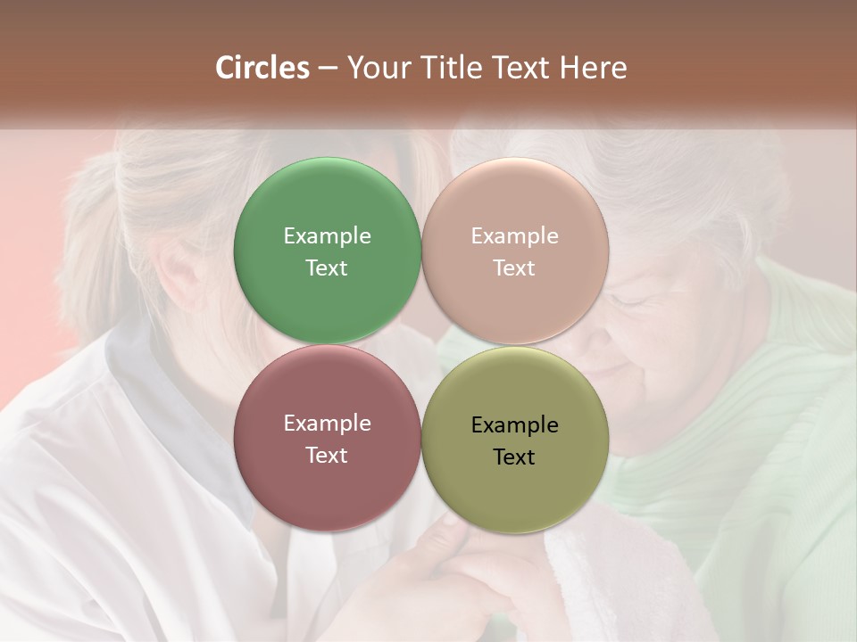 A Woman And An Older Woman Looking At A Cell Phone PowerPoint Template