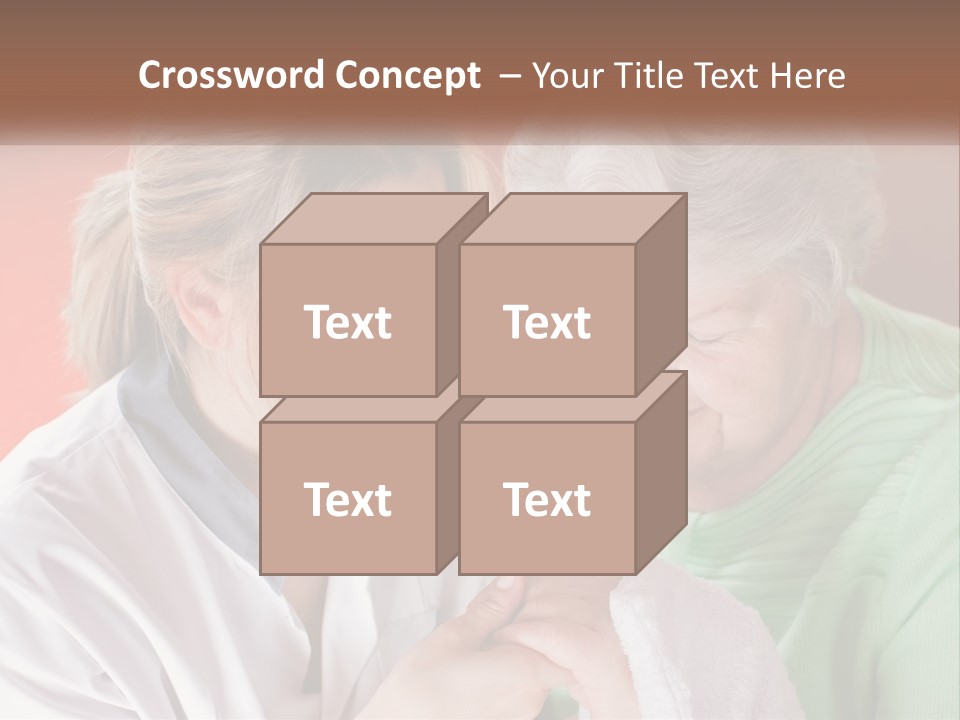 A Woman And An Older Woman Looking At A Cell Phone PowerPoint Template