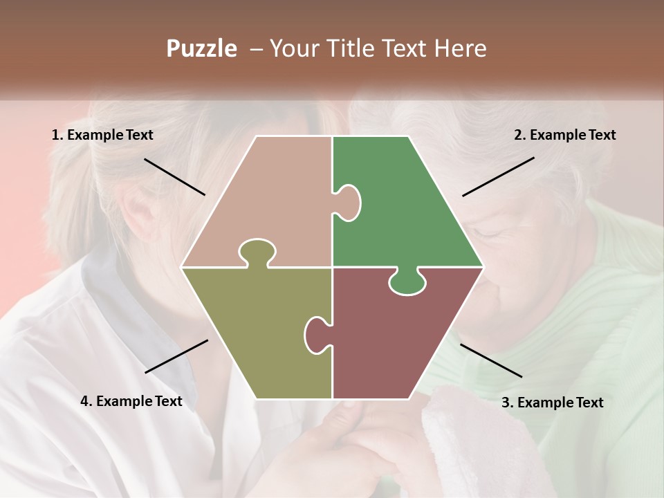 A Woman And An Older Woman Looking At A Cell Phone PowerPoint Template