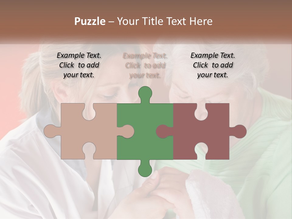 A Woman And An Older Woman Looking At A Cell Phone PowerPoint Template