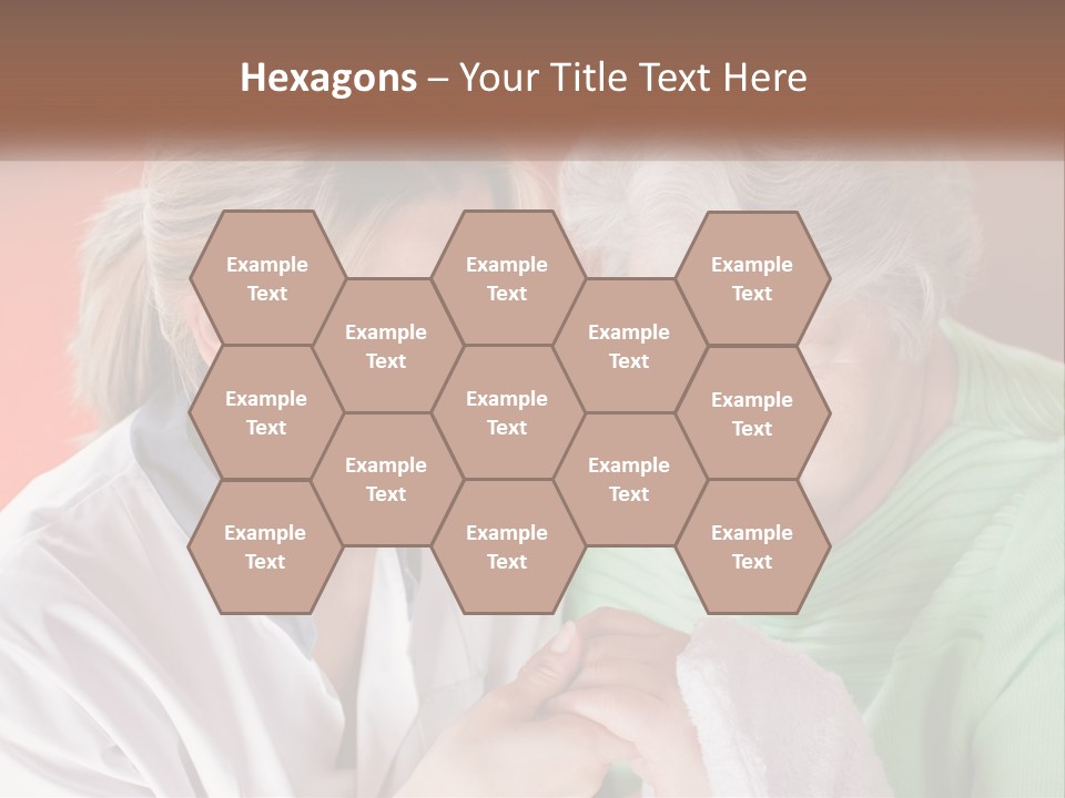 A Woman And An Older Woman Looking At A Cell Phone PowerPoint Template