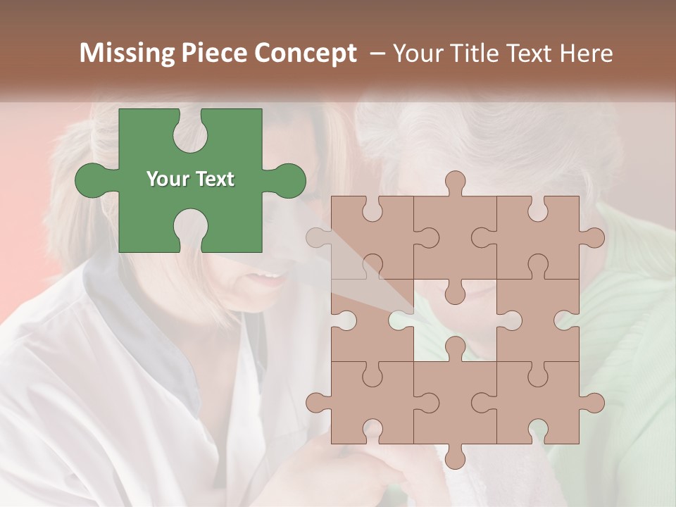 A Woman And An Older Woman Looking At A Cell Phone PowerPoint Template