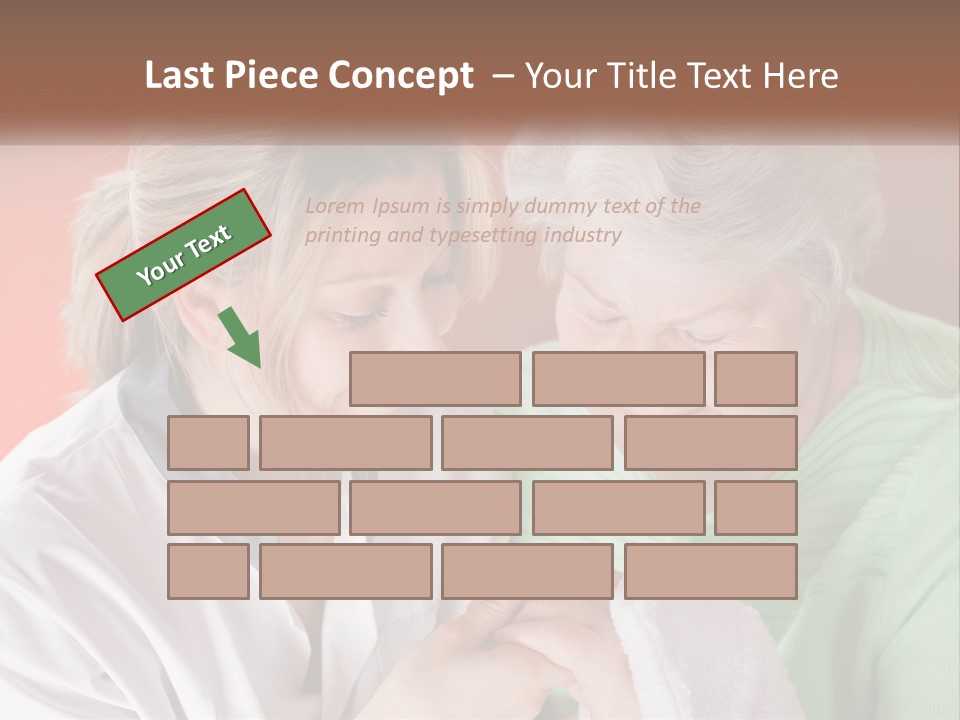 A Woman And An Older Woman Looking At A Cell Phone PowerPoint Template