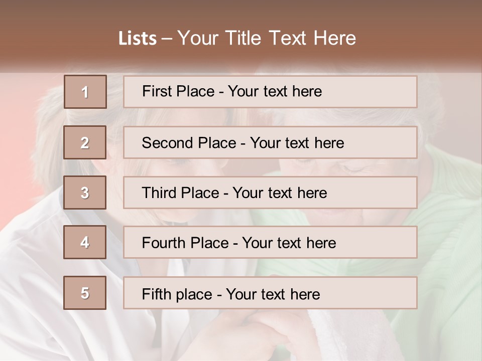A Woman And An Older Woman Looking At A Cell Phone PowerPoint Template