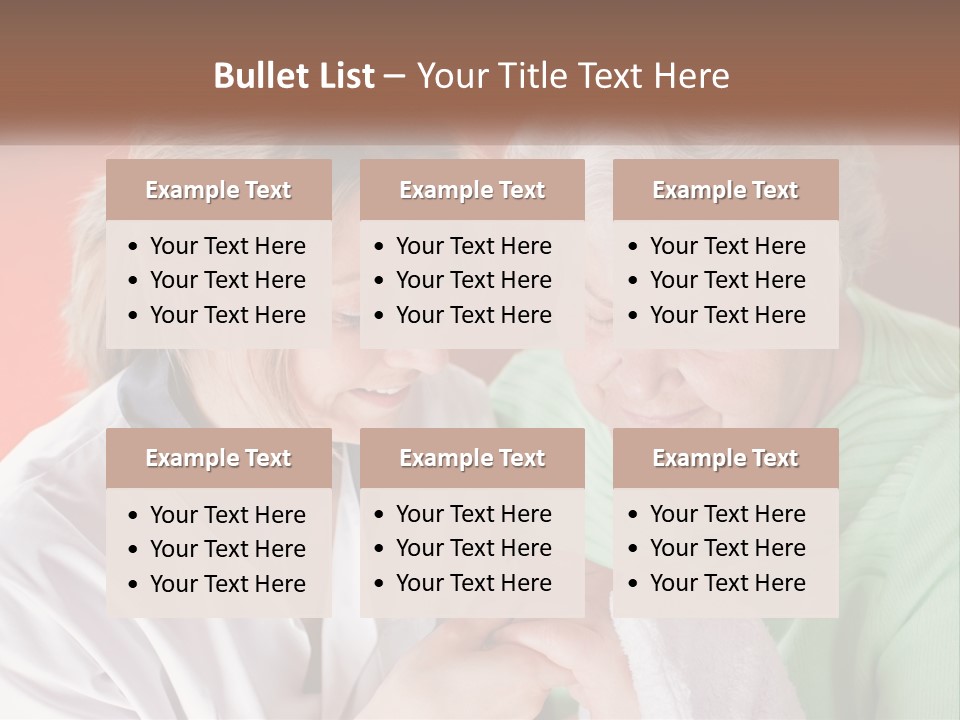 A Woman And An Older Woman Looking At A Cell Phone PowerPoint Template