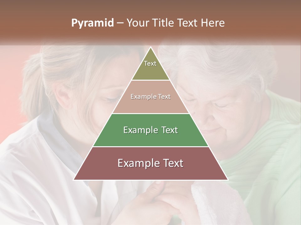 A Woman And An Older Woman Looking At A Cell Phone PowerPoint Template