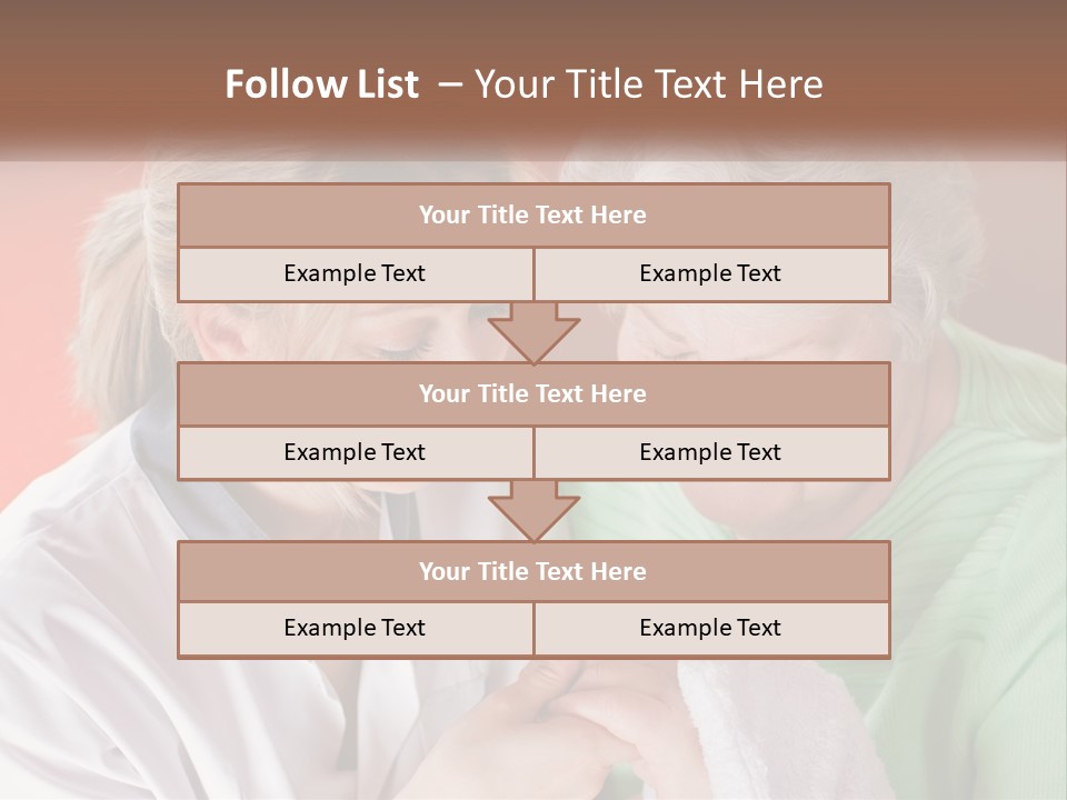 A Woman And An Older Woman Looking At A Cell Phone PowerPoint Template