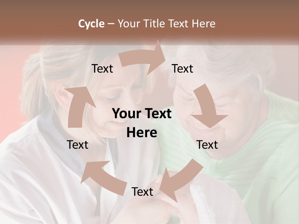 A Woman And An Older Woman Looking At A Cell Phone PowerPoint Template