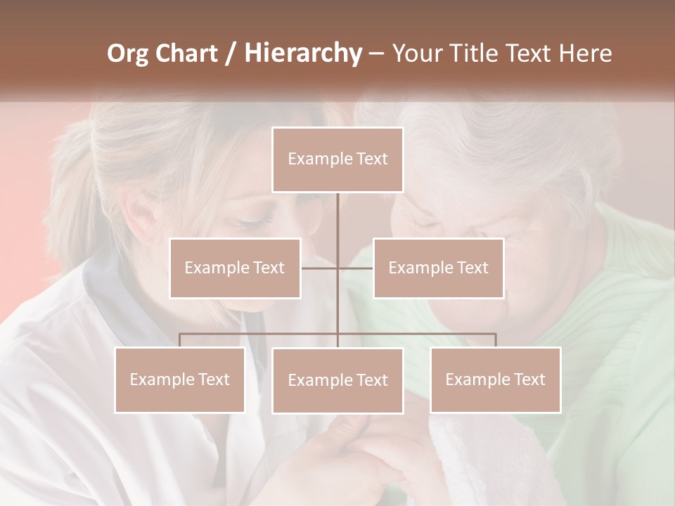 A Woman And An Older Woman Looking At A Cell Phone PowerPoint Template