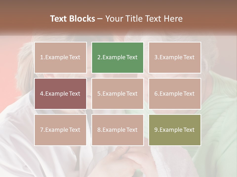 A Woman And An Older Woman Looking At A Cell Phone PowerPoint Template