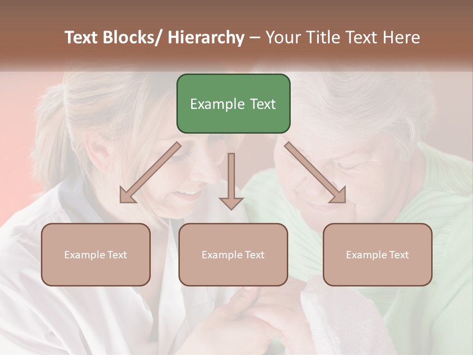 A Woman And An Older Woman Looking At A Cell Phone PowerPoint Template