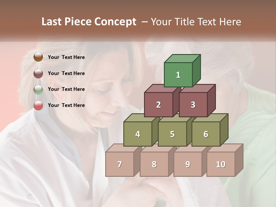 A Woman And An Older Woman Looking At A Cell Phone PowerPoint Template