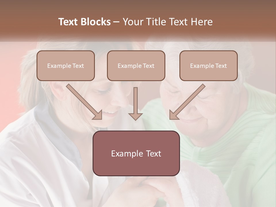 A Woman And An Older Woman Looking At A Cell Phone PowerPoint Template