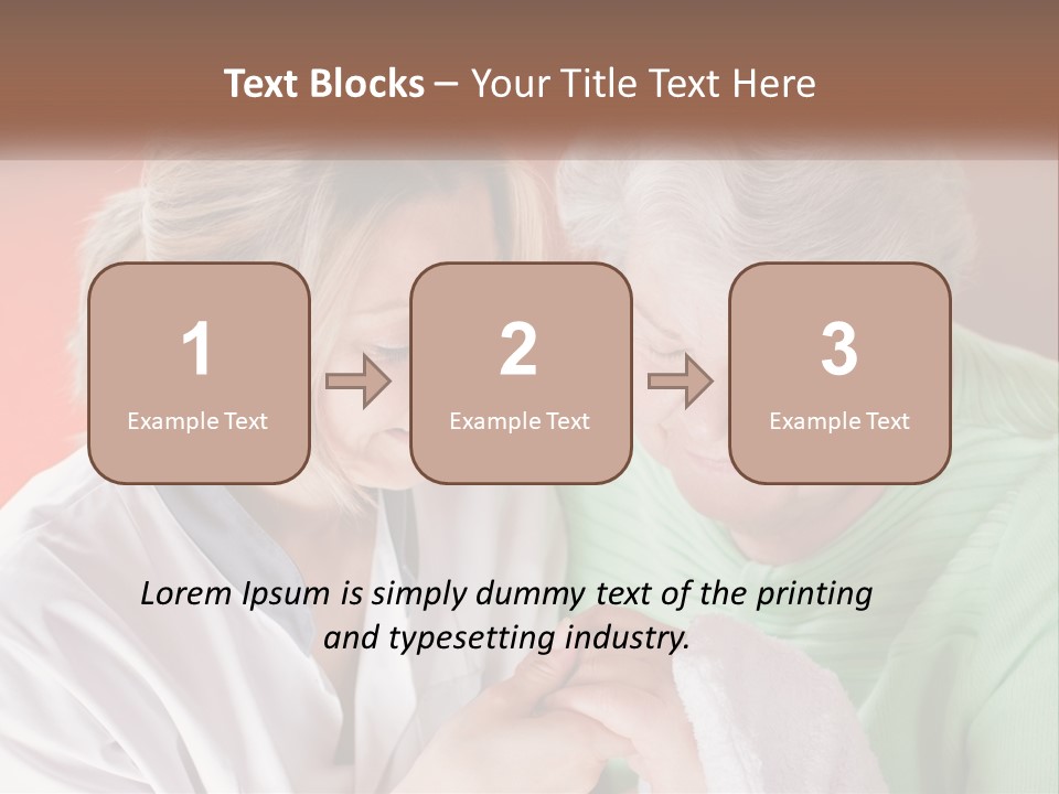 A Woman And An Older Woman Looking At A Cell Phone PowerPoint Template