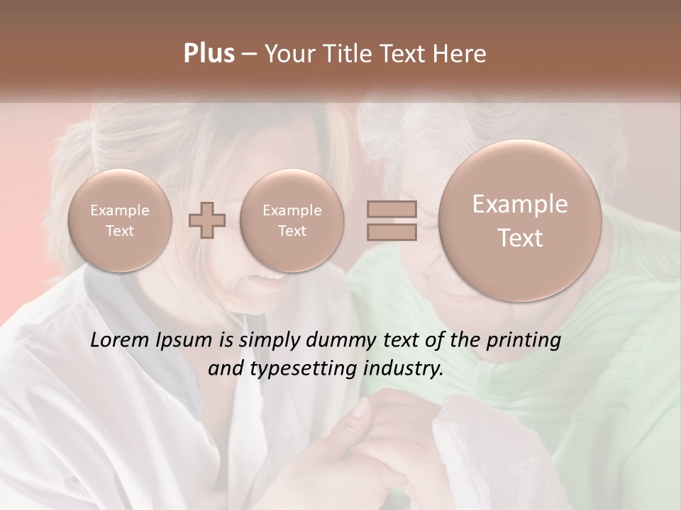 A Woman And An Older Woman Looking At A Cell Phone PowerPoint Template