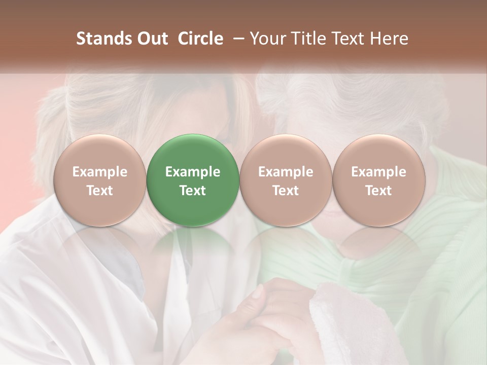 A Woman And An Older Woman Looking At A Cell Phone PowerPoint Template