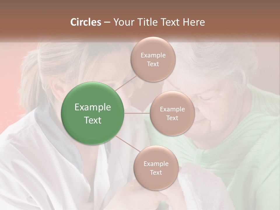 A Woman And An Older Woman Looking At A Cell Phone PowerPoint Template