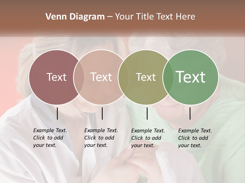 A Woman And An Older Woman Looking At A Cell Phone PowerPoint Template