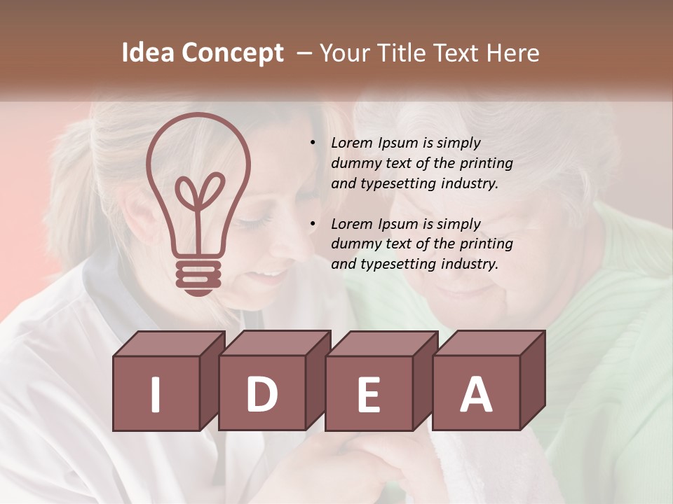 A Woman And An Older Woman Looking At A Cell Phone PowerPoint Template