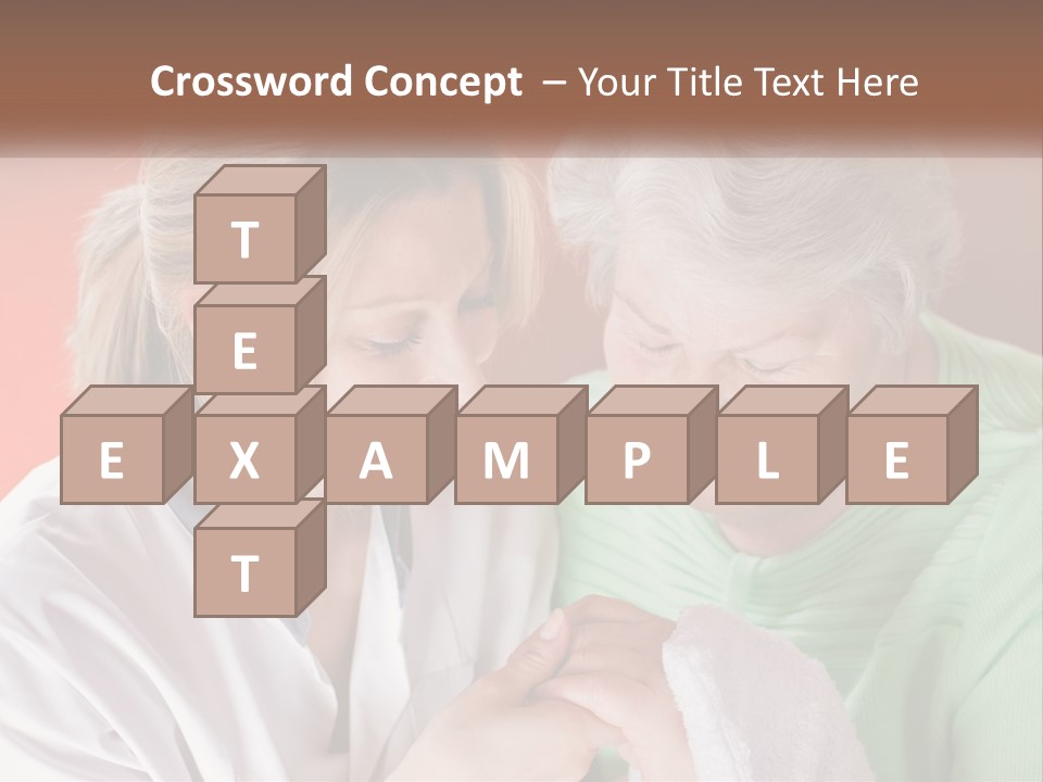 A Woman And An Older Woman Looking At A Cell Phone PowerPoint Template