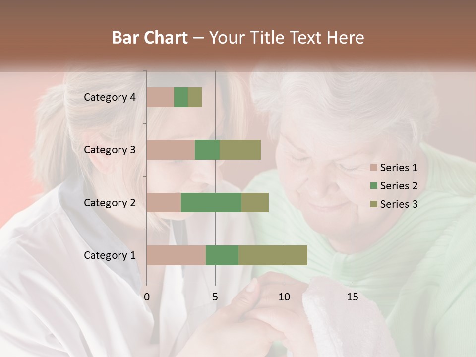 A Woman And An Older Woman Looking At A Cell Phone PowerPoint Template