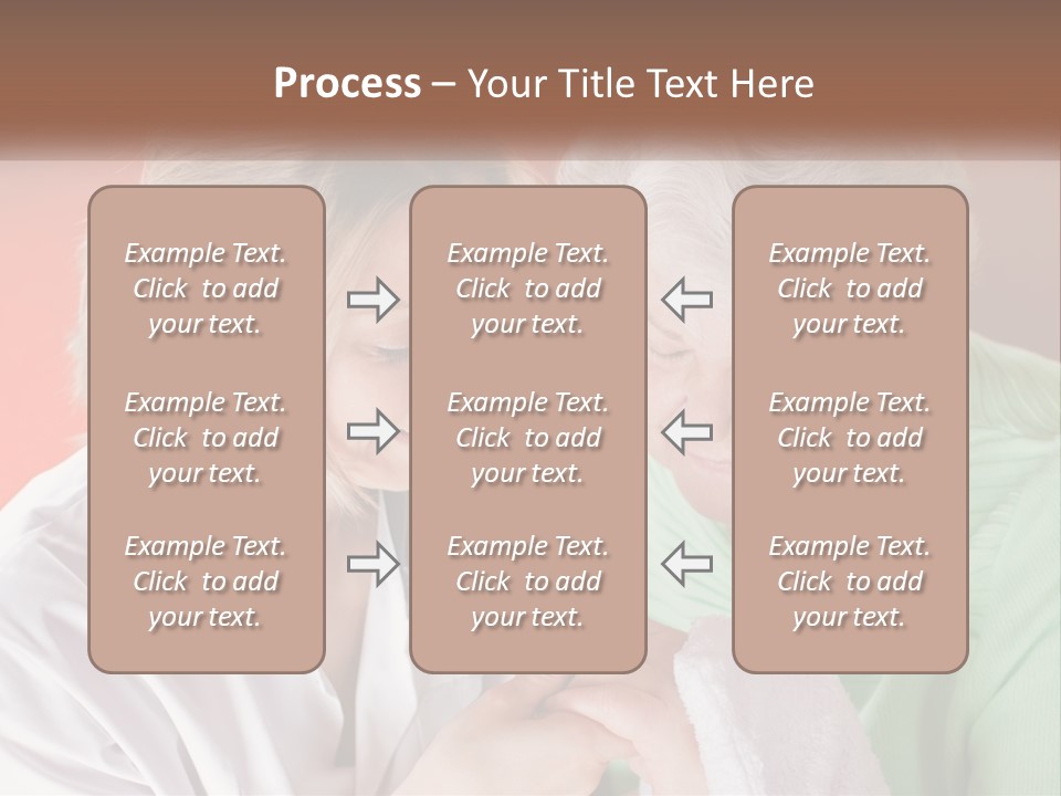 A Woman And An Older Woman Looking At A Cell Phone PowerPoint Template
