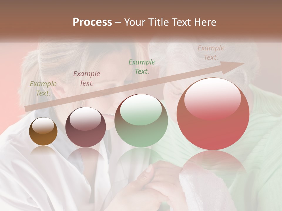 A Woman And An Older Woman Looking At A Cell Phone PowerPoint Template