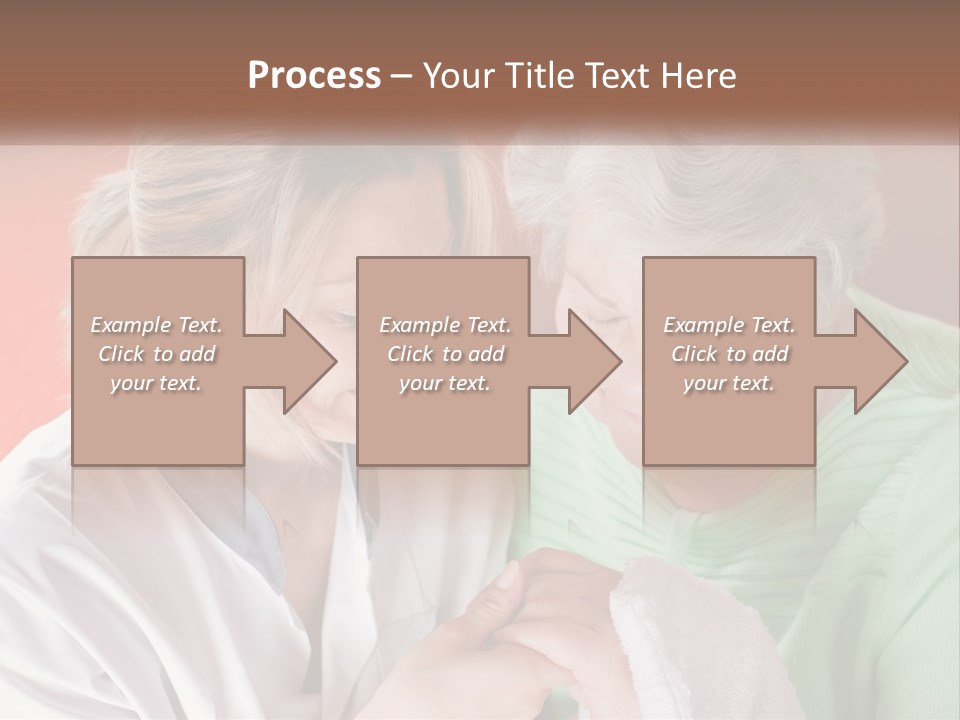 A Woman And An Older Woman Looking At A Cell Phone PowerPoint Template