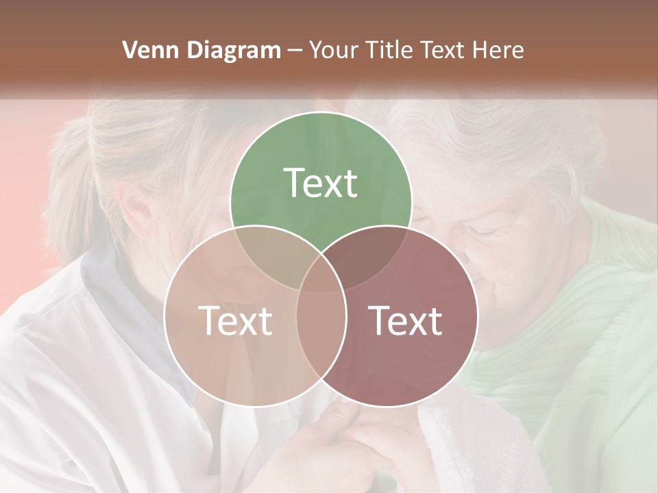 A Woman And An Older Woman Looking At A Cell Phone PowerPoint Template