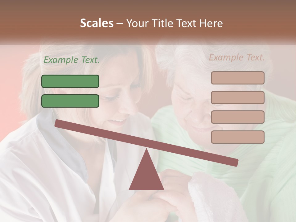 A Woman And An Older Woman Looking At A Cell Phone PowerPoint Template