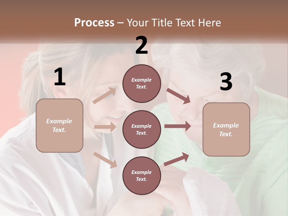 A Woman And An Older Woman Looking At A Cell Phone PowerPoint Template