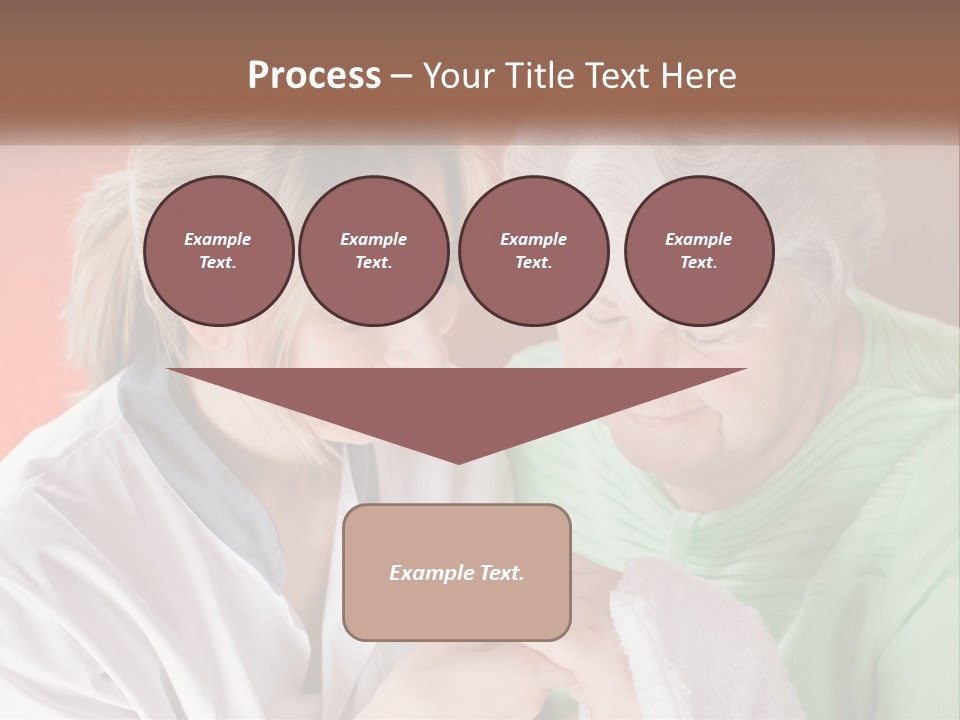 A Woman And An Older Woman Looking At A Cell Phone PowerPoint Template