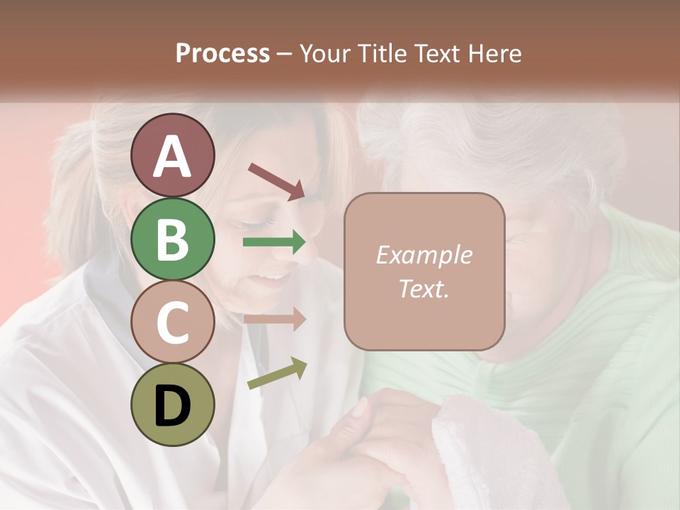 A Woman And An Older Woman Looking At A Cell Phone PowerPoint Template