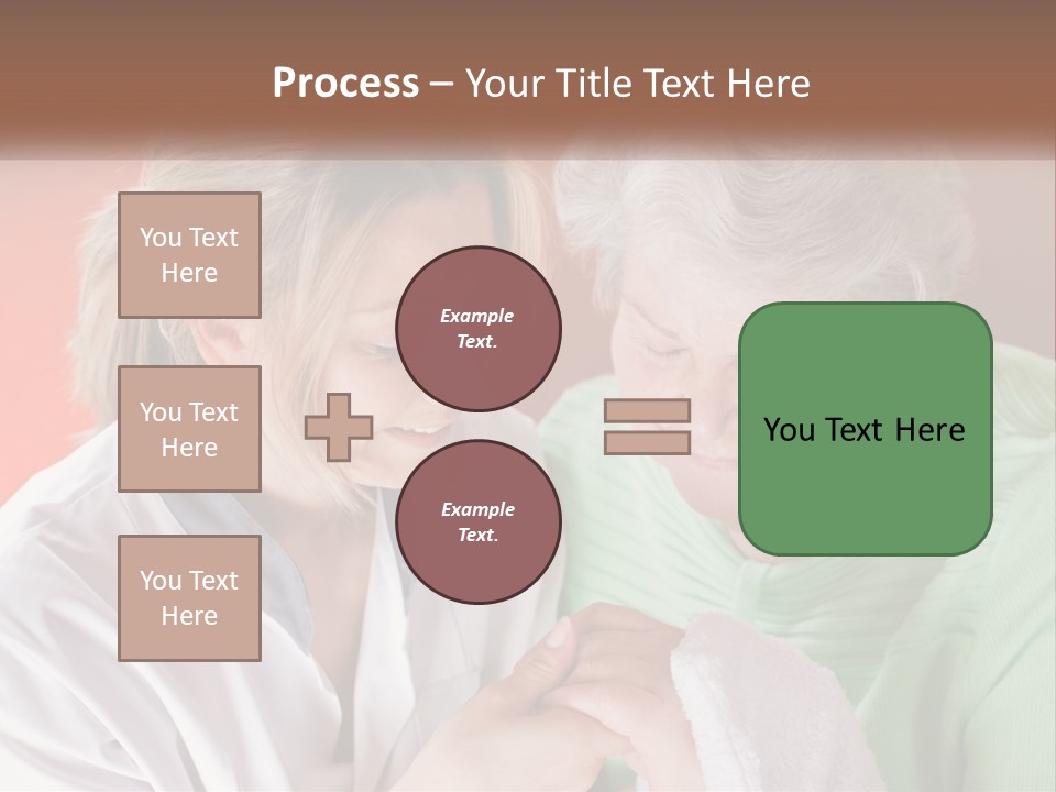 A Woman And An Older Woman Looking At A Cell Phone PowerPoint Template