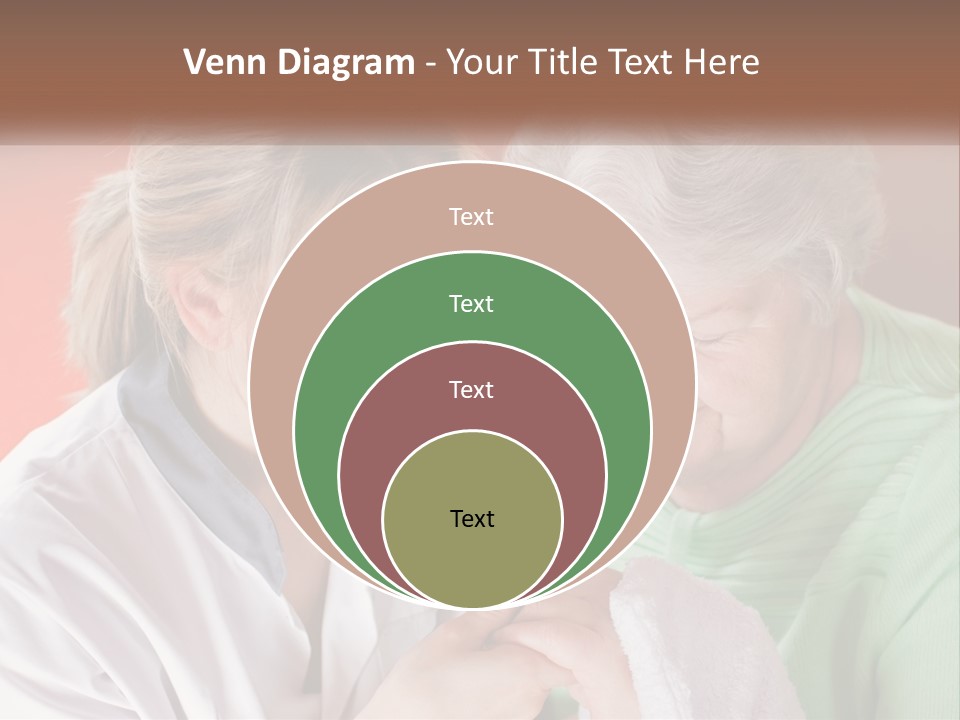 A Woman And An Older Woman Looking At A Cell Phone PowerPoint Template