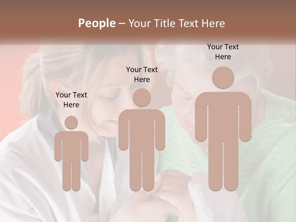 A Woman And An Older Woman Looking At A Cell Phone PowerPoint Template