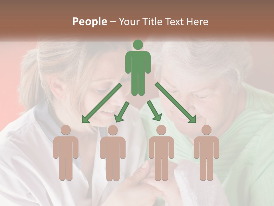 A Woman And An Older Woman Looking At A Cell Phone PowerPoint Template