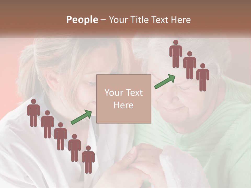 A Woman And An Older Woman Looking At A Cell Phone PowerPoint Template