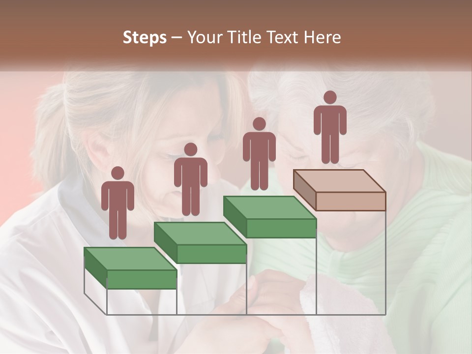 A Woman And An Older Woman Looking At A Cell Phone PowerPoint Template