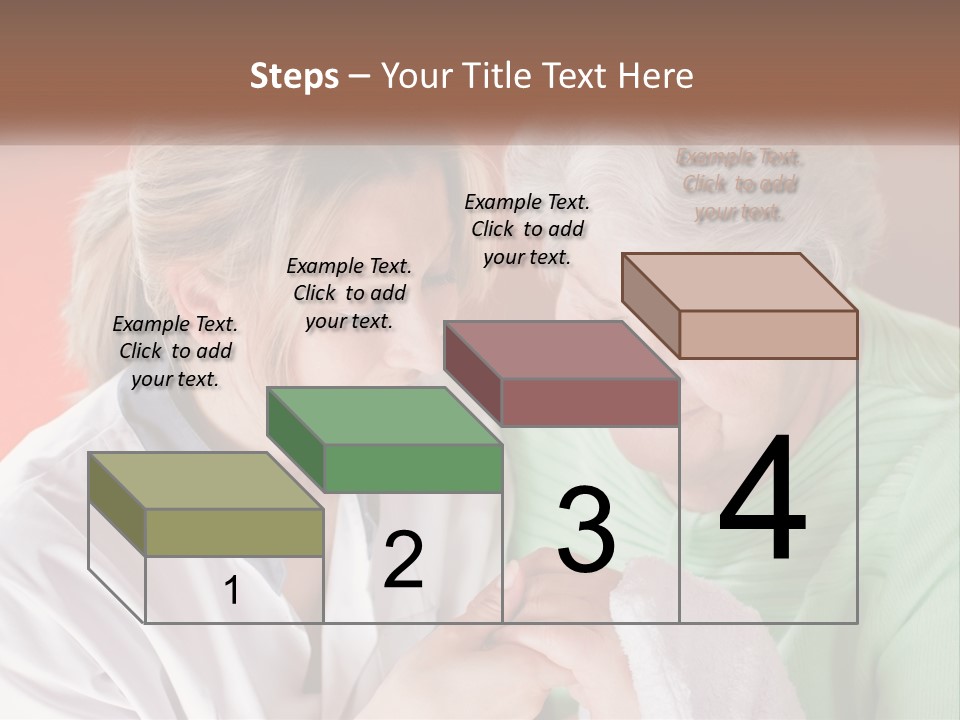 A Woman And An Older Woman Looking At A Cell Phone PowerPoint Template