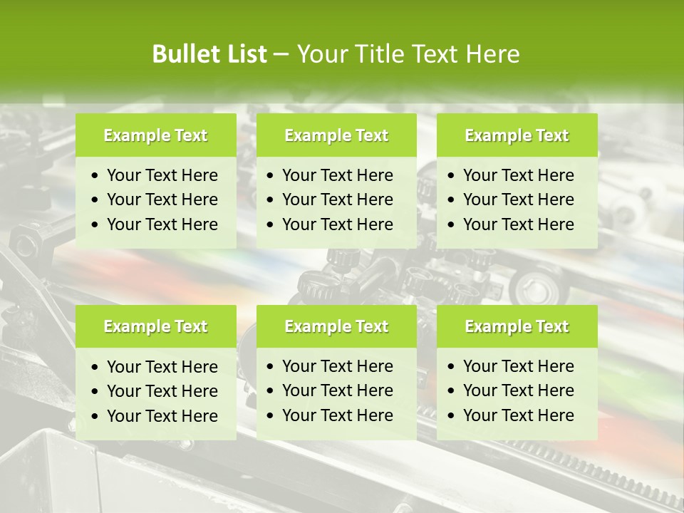 A Machine With A Lot Of Different Colors On It PowerPoint Template