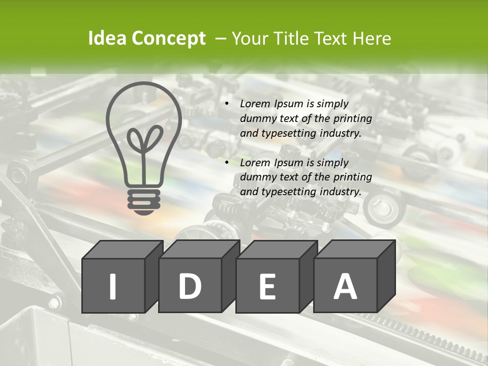 A Machine With A Lot Of Different Colors On It PowerPoint Template