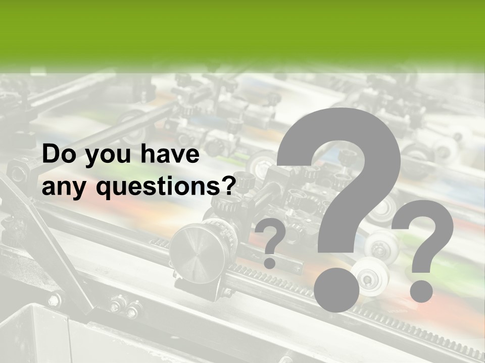 A Machine With A Lot Of Different Colors On It PowerPoint Template