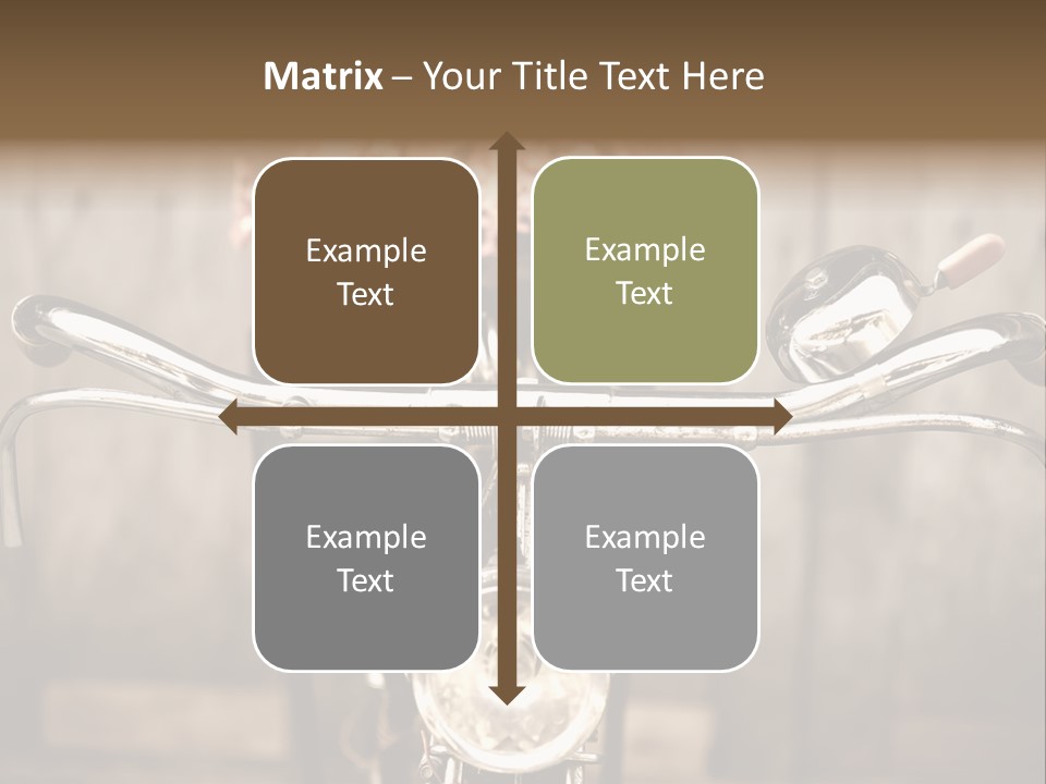 A Close Up Of A Bike Handlebar With Flowers In The Background PowerPoint Template