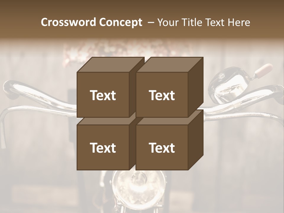 A Close Up Of A Bike Handlebar With Flowers In The Background PowerPoint Template