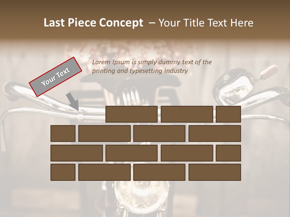 A Close Up Of A Bike Handlebar With Flowers In The Background PowerPoint Template