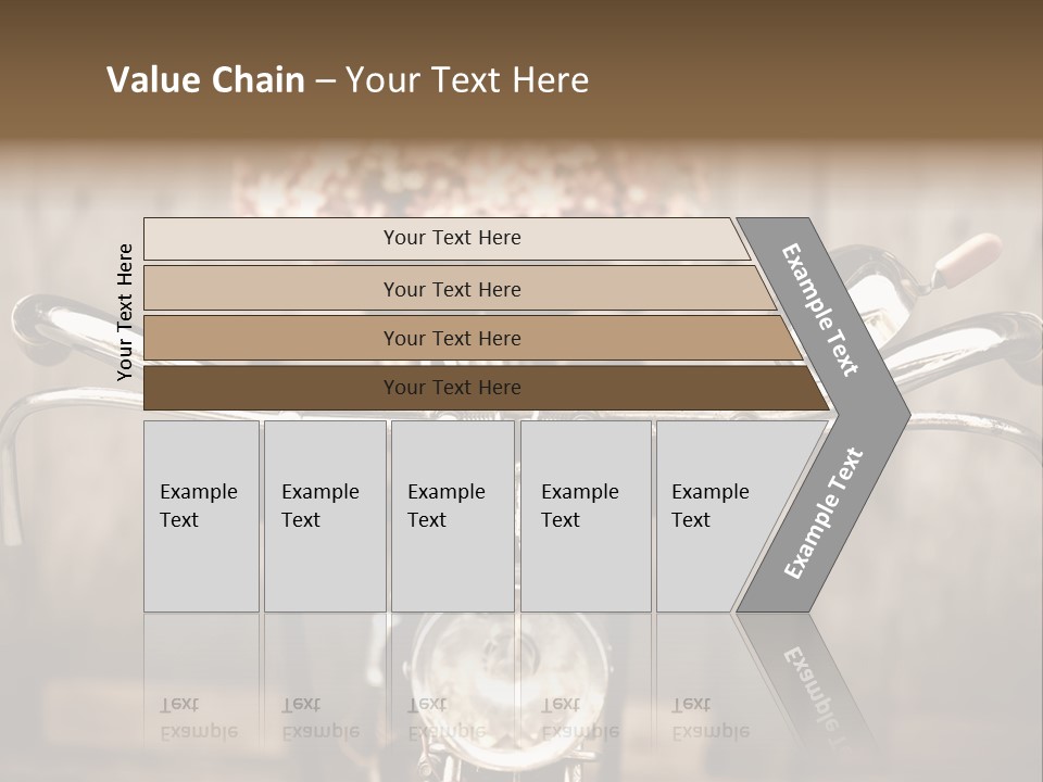 A Close Up Of A Bike Handlebar With Flowers In The Background PowerPoint Template