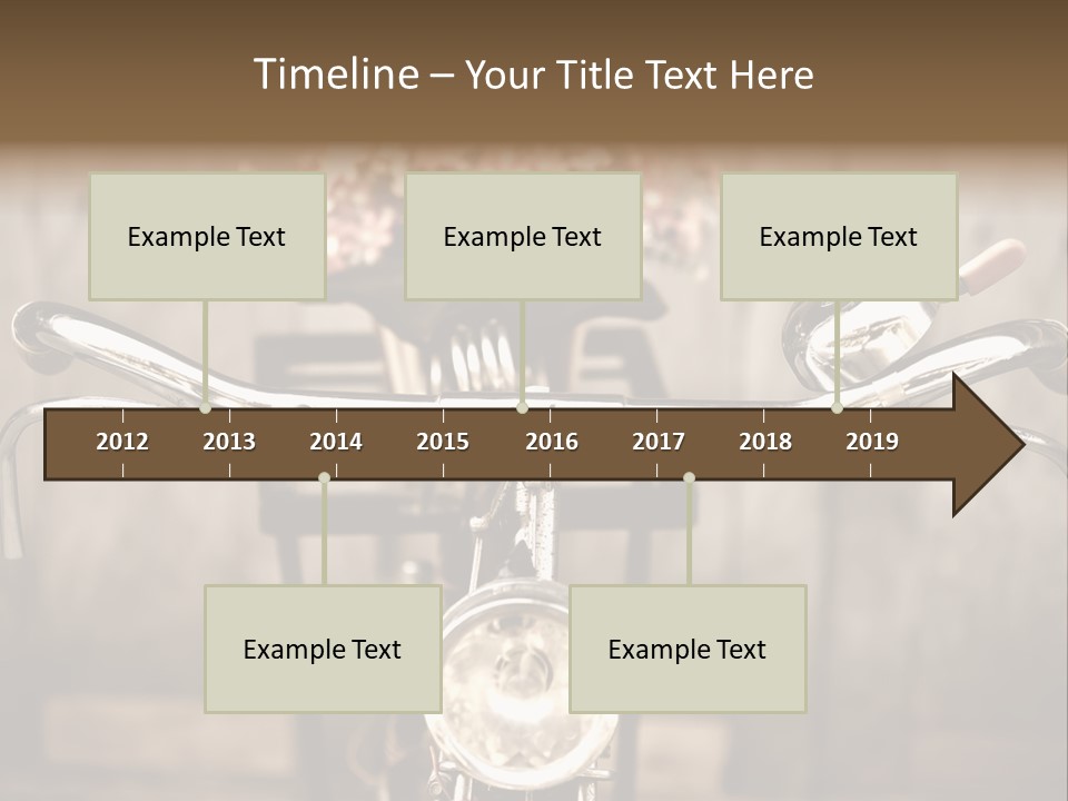 A Close Up Of A Bike Handlebar With Flowers In The Background PowerPoint Template