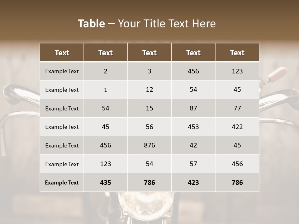 A Close Up Of A Bike Handlebar With Flowers In The Background PowerPoint Template