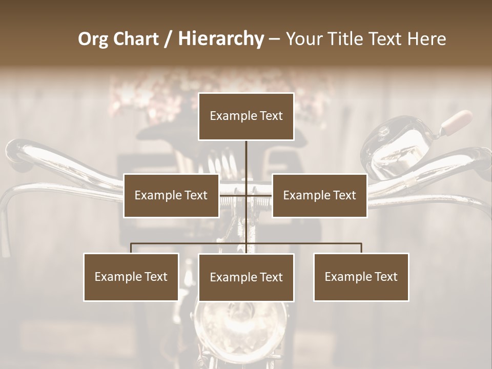 A Close Up Of A Bike Handlebar With Flowers In The Background PowerPoint Template